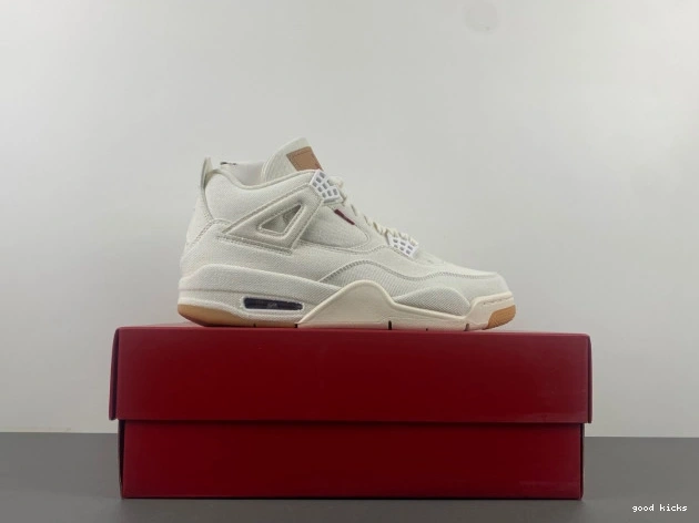 Rep x Levi's Air 'White' 4 Jordan AO2571-100 0820